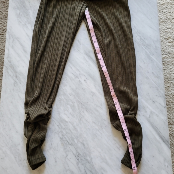 Akira Green Jumpsuit Curious About Ya Ruched Green Small - Picture 4 of 7